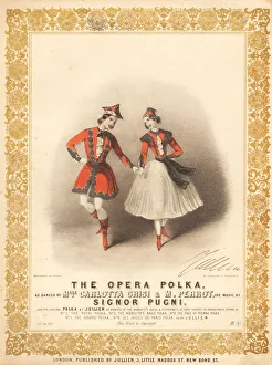 Carlotta Grisi (1819-1899) and Jules Perrot (1810-1892) in La Polka by Cesare Pugni, Between 1844 a