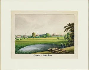 Silesia Prints: Carlsruhe Castle seen from the Hirsch pond, 19th century. Creator: Anonymous