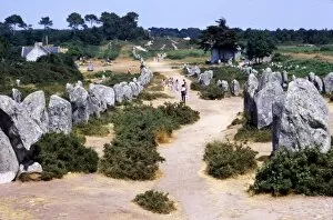 Carnac Stones Collection: Carnac, Brittany Alignments at Kermario, Neolithic, 4500-2000 BC, (c20th century) Artist: CM Dixon