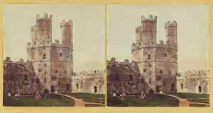 Carnarvon Castle, Eagle Tower, from the Interior of the Castle. about 1865. Creator: Unknown