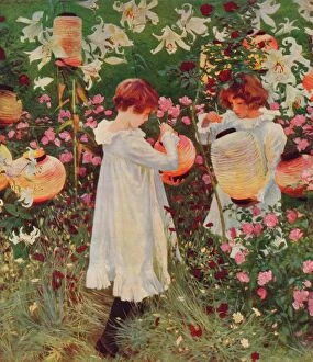 Rose Gallery: Carnation, Lily, Lily, Rose, 1885-86, (1938). Artist: John Singer Sargent