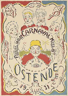 Carnival Prints: Carnaval Oostende, 1931. Creator: Ensor, James (1860-1949)