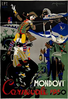 Carnival Prints: Carnevale di Mondovi, 1950. Creator: Fracchia, Nino (1888-1950)