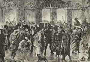 Carnival: leaving a masquerade ball, 1878. Creator: Tomas Carlos Capuz