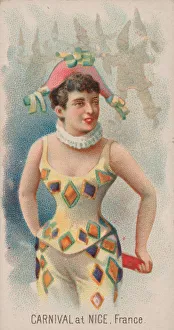 Carnival at Nice, France, from the Holidays series (N80) for Duke brand cigarettes, 1890