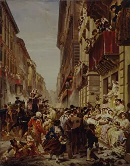 Fun Atmosphere Collection: Carnival in Rome, 1859