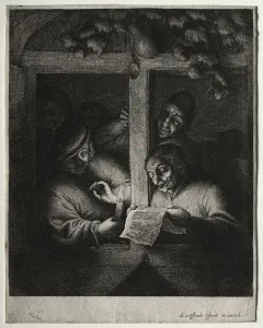 1610 1684 Prints: The Carol Singers. Creator: Adriaen van Ostade (Dutch, 1610-1684)