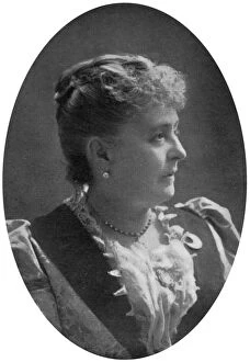 Caroline Lavinia Scott Harrison, wife of President Benjamin Harrison, late 19th century, (1908)