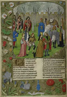 Hose Prints: The Carolle in the Garden, 1490-1500. Creator: Unknown