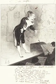 Sheet Music Prints: Carotte dramatique, 1844. Creator: Honore Daumier