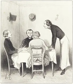 Surprise Prints: Carotte du restaurant, 1844. Creator: Honore Daumier