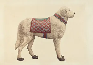 Carousel Prints: Carousel Dog, c. 1938. Creator: Robert Pohle