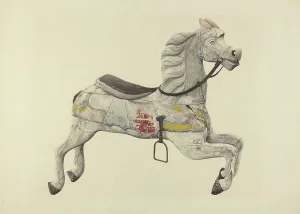 Carousel Prints: Carousel Horse, c. 1939. Creator: George Constantine;Constantine, George