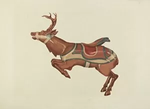 Saddle Gallery: Carousel Reindeer, c. 1939. Creator: Michael Riccitelli