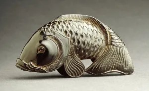 Ebony Prints: Carp, 19th century. Creator: Kiyoshi