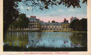 Fontainebleau Prints: The Carp Pond, Palace of Fontainebleau, 1930s. Creator: Unknown