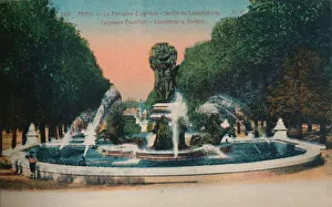 Papeghin Prints: The Carpeaux Fountain - Jardin du Luxembourg, Paris, c1920