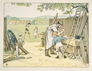 The Carpenter, from Four and Twenty Toilers, pub. 1900 (colour lithograph) The Carpenter, from Four and Twenty Toilers, pub. 1900 (colour lithograph)