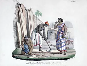 Carpenters, 1828. Artist: Marlet et Cie