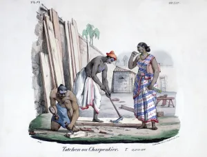 Chisel Prints: Carpenters, 1828. Artist: Marlet et Cie