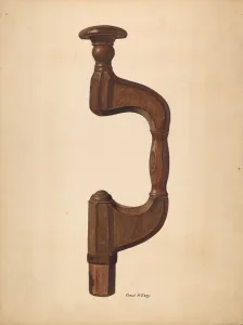 Carpentry Gallery: Carpenters Brace, c. 1937. Creator: Frank Gray