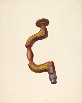 Carpenters Prints: Carpenters Brace, c. 1939. Creator: William H Edwards