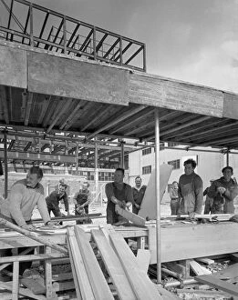 Construction Worker Gallery: Carpenters on a building site, Gainsborough, Lincolnshire, 1960. Artist: Michael Walters