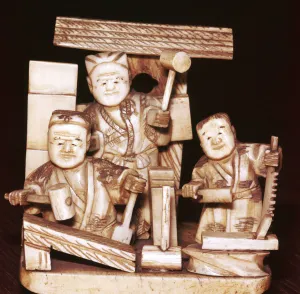 Chisel Prints: Carpenters, Japanese, c1860