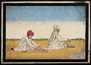 Carpentry Prints: Two carpenters, possibly father and son