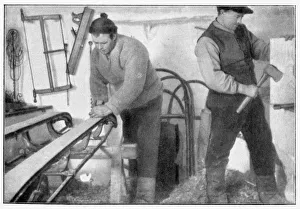 Carpentry Gallery: The carpenters shop, Amundsens South Pole expedition, Antarctica, 1911-1912. Artist