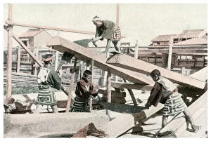 Carpentry Gallery: Carpenters at work, Japan, 1904