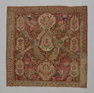 Caucasus Asia Prints: Carpet, Caucasus, mid-18th/19th century. Creator: Unknown