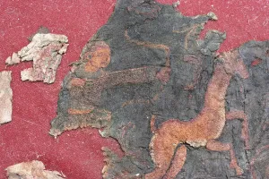Handwoven Prints: Carpet (detail), 1st H. 1st cen. AD. Artist: Hunnic Art