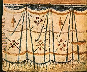 Josef Gallery: Carpet frieze from Chamber E, Wall 6 of Santa Maria Antiqua, Rome, Italy, (1928). Creator: Unknown