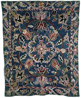 Brocaded Prints: Carpet, Spain, 18th century. Creator: Unknown