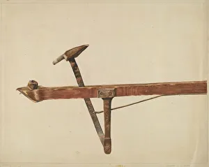 Stretcher Prints: Carpet Stretcher, 1935/1942. Creator: Howard Lumbard