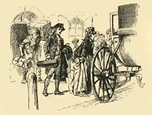 Fj Rowbotham Prints: The carriage which was to convey the travellers drew up at the door