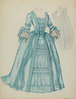 Trim Prints: Carriage Dress, c. 1941. Creator: Eleanor Ruelos