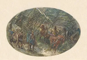 Carriage about to ford a stream, 1824-1894. Creator: Charles Rochussen