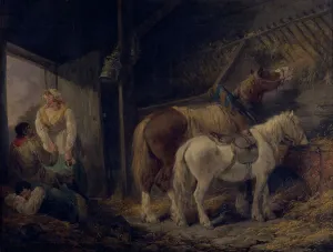 Pony Prints: A carrier's stable, 1791. Creator: George Morland