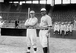 Stands Prints: Bill Carrigan & manager Jake Stahl, Boston AL (baseball), 1912. Creator: Bain News Service
