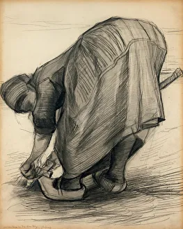 Gogh Vincent Van Prints: The Carrot Puller, 1885. Creator: Vincent van Gogh