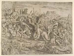 Struggle Prints: Carrying of the Cross, 1544. Creator: Jean Mignon