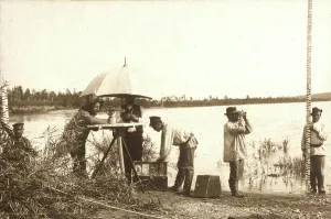 Vladimir Ivanovich Fedorov Prints: Carrying out a scale survey on the banks of the Zeya River