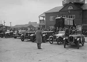 Frazer Nash Prints: Cars at Brooklands, Surrey, c1930s. Artist: Bill Brunell
