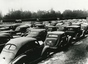 Car Park Prints: Cars confiscated by the occupying Germans, Vincennes, Paris, 1940-1944