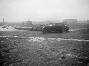 Cars at the Riley Motor Club Rally, Croydon Aerodrome, 25 April 1931. Artist: Bill Brunell
