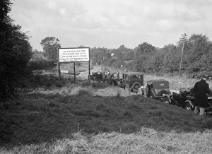 Bugatti Oc Prints: Cars taking part in the Bugatti Owners Club car treasure hunt, 25 October 1931. Artist