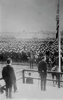 Barrister Prints: Carson addressing Ulster Army, 1914. Creator: Bain News Service