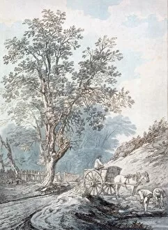 Cart and Horse, 18th Century. Creator: Joseph Constantine Stadler (fl. 1780-1812)